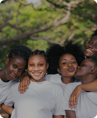 Group of happy children